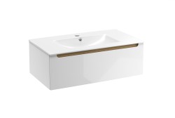 Koupelnová skříňka s umyvadlem Naturel Stilla 80x30x45 cm bílá STILLAD08005U1 (STILLAD08005U1)