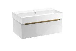 Koupelnová skříňka s umyvadlem Naturel Stilla 80x30x45 cm bílá STILLAD08005U2 (STILLAD08005U2)