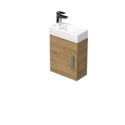 Koupelnová skříňka s umyvadlem SAT Cube Way 1 40x47,5x20 cm dub Hickory mat CUBE320401DDH (CUBE320401DDH)