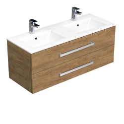 Koupelnová skříňka s umyvadlem SAT Cube Way 120x53x46 cm dub Hickory CUBE461202DHMOD (CUBE461202DHMOD)