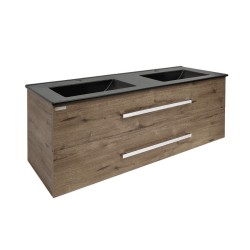 Koupelnová skříňka s umyvadlem SAT Cube Way 120x53x46 cm dub wellington mat CUBE461202DWMODC (CUBE461202DWMODC)