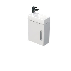 Koupelnová skříňka s umyvadlem SAT Cube Way 40x47,5x20 cm bílá lesk CUBE320401DBL (CUBE320401DBL)
