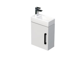 Koupelnová skříňka s umyvadlem SAT Cube Way 40x47,5x20 cm bílá lesk CUBE320401DCBL (CUBE320401DCBL)