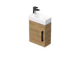 Koupelnová skříňka s umyvadlem SAT Cube Way 40x47,5x20 cm dub Hickory mat CUBE320401DCDH (CUBE320401DCDH)