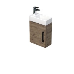 Koupelnová skříňka s umyvadlem SAT Cube Way 40x47,5x20 cm dub Wellington mat CUBE320401DCDW (CUBE320401DCDW)