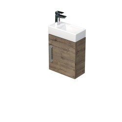 Koupelnová skříňka s umyvadlem SAT Cube Way 40x47,5x20 cm dub Wellington mat CUBE320401DDW (CUBE320401DDW)