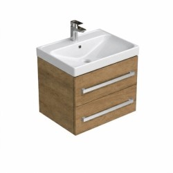 Koupelnová skříňka s umyvadlem SAT Cube Way 60x53x46 cm dub hickory mat CUBE46602DHBRE (CUBE46602DHBRE)