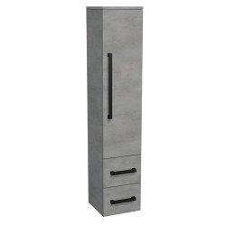 Koupelnová skříňka vysoká s černou úchytkou SAT Cube Way 35x163x33 cm beton mat CUBE3CV35BE (CUBE3CV35BE)