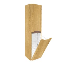 Koupelnová skříňka vysoká s košem na prádlo SAT Fusion 40x149x33 cm dub medový mat SATFUSIONV40DMK (SATFUSIONV40DMK)