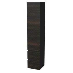 Koupelnová skříňka vysoká SAT Cube Way 32,5x163x33 cm hnědá mat CUBE3DV351DL2ZHP (CUBE3DV351DL2ZHP)