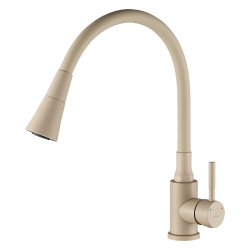Kuchinox - SELVA dřezová baterie stojánková s elastickým ramenem a 2-funkčním výtokem, béžová (BSK_462D)