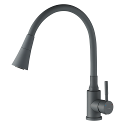 Kuchinox - SELVA dřezová baterie stojánková s elastickým ramenem a 2-funkčním výtokem, šedá (BSK_962D)