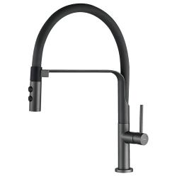 Kuchinox - SILUETTO stojánková dřezová baterie U, grafit/ černá (BQU_978D)