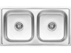 Kuchinox - STANDARD dřez 78x43 dvojitý, len (SKS_320T)