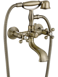 Kuchinox - STILO nástěnná vanová baterie s příslušenstvím, stará mosaz (BKI_511D)