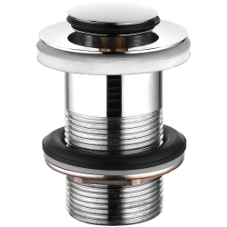 Kuchinox - Vypouštěcí zátka Click-Clack bez přepadu, chrom (CKK_01R2)