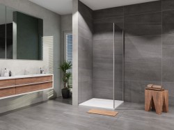 Lansanit Boční stěna SPF 900, chrom/matné sklo (LAN05020)