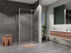 Lansanit - Sprchový kout obdélník otevírací Brix 1400x900, chrom, čiré sklo, pravé provedení (LAN03018/LAN05023)