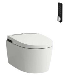 Laufen - Cleanet Alvia Elektronický bidet s keramikou, závěsný, Rimless, SoftClose, LCC, bílá (H8211604000001)