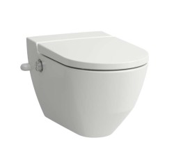 Laufen - Cleanet Navia Elektronický bidet s keramikou, boční přívod vody, Rimless, SoftClose, matná bílá (H8206017577171)