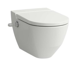 Laufen - Cleanet Navia Elektronický bidet s keramikou, závěsný, boční přívod vody, Rimless, SoftClose, LCC Active, bílá (H820601A007171)