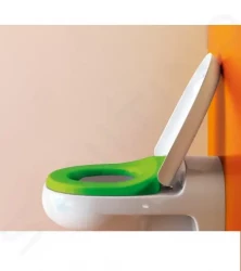 Laufen - Florakids WC sedátko, SoftClose, bílá/zelená (H8910310720001)