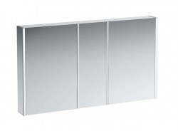 Laufen - Frame 25 Zrcadlová skříňka s LED osvětlením, 80x70x22 cm, hliník (H4087549001441)