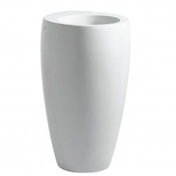 Laufen - Il Bagno Alessi One Volně stojící umyvadlo 53x53x90 cm, bez otvoru pro baterii, s LCC, bílá (H8119724001091)