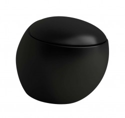Laufen - Il Bagno Alessi Závěsné WC, Rimless, matná černá (H8209717160001)