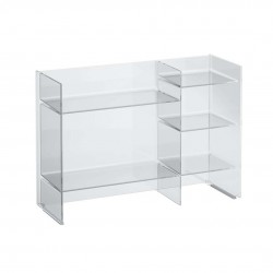 Laufen - Kartell Policový regál, 75x26x53 cm, krystal transparentní (H3893310840001)