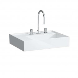 Laufen - Kartell Umyvadlo 60x46 cm, se 3 otvory pro baterii, SaphirKeramik, bílá (H8103350001581)