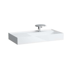 Laufen - Kartell Umyvadlo 90x46 cm, s 1 otvorem pro baterii, SaphirKeramik, s LCC, bílá (H8103394001111)