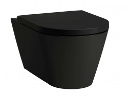 Laufen - Kartell Závěsné WC, Rimless, matná černá (H8203377160001)