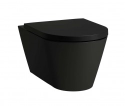 Laufen - Kartell Závěsné WC, Rimless, matná černá (H8213317160001)
