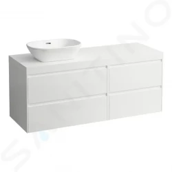 Laufen - Lani Umyvadlová skříňka, 58x137x49 cm, 4 zásuvky, výřez vlevo, matná bílá (H4045821122601)