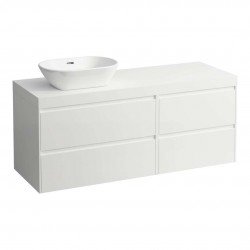 Laufen - Lani Umyvadlová skříňka, 58x137x49 cm, 4 zásuvky, výřez vlevo, matná bílá (H4045821122601)