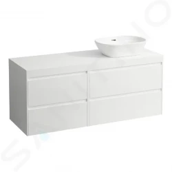 Laufen - Lani Umyvadlová skříňka, 58x137x49 cm, 4 zásuvky, výřez vpravo, matná bílá (H4045831122601)