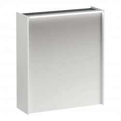 Laufen - Lani Zrcadlová skříňka s LED osvětlením, 71x62x21 cm, 1 dvířka, panty vlevo, matná bílá (H4037311122601)