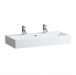 Laufen - Living Dvojumyvadlo nábytkové 100x46 cm, se 2 otvory pro baterie, bílá (H8184370001071)