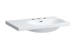Laufen - Lua Umyvadlo nábytkové 75x46 cm, s přepadem, 3 otvory pro baterii, LCC, bílá (H8170854001081)