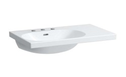 Laufen - Lua Umyvadlo nábytkové 75x46 cm, s přepadem, 3 otvory pro baterii, LCC, bílá (H8170864001081)