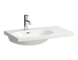 Laufen - Lua Umyvadlo nábytkové 75x46 cm, s přepadem, otvor pro baterii, LCC, bílá (H8170864001041)