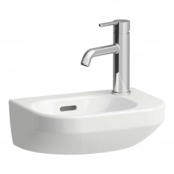 Laufen - Lua Umývátko 36x25 cm, s přepadem, otvor pro baterii vpravo, LCC, bílá (H8150804001061)