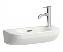 Laufen - Lua Umývátko 50x23 cm, s přepadem, otvor pro baterii vpravo, bílá (H8150820001061)