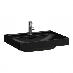 Laufen - Meda Umyvadlo, 60x46 cm, s přepadem, otvor pro baterii, matná černá (H8101137161041)
