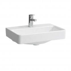 Laufen - Pro S Umyvadlo Compact, 55x38 cm, 1 otvor pro baterii, bez přepadu, s LCC, bílá (H8189584001561)