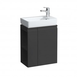 Laufen - Pro S Umyvadlová skříňka s dvířky a boční policí vlevo, 47x28x61 cm, grafit mat (H4830020954801)