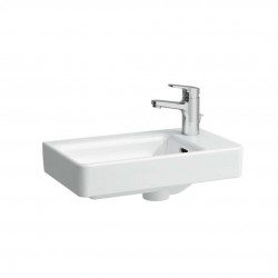 Laufen - Pro S Umývátko, 48x28 cm, 1 otvor pro baterii vpravo, s LCC, bílá (H8159544001041)