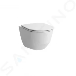 Laufen - Pro Závěsné WC Compact se sedátkem SLIM, sklápěním SoftClose, Rimless, bílá (H8669550000001)