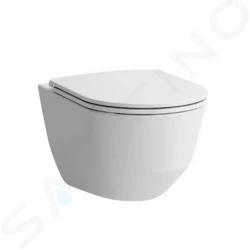 Laufen - Pro Závěsné WC se sedátkem Slim, Slowclose, Rimless, bílá (H8669570000001)